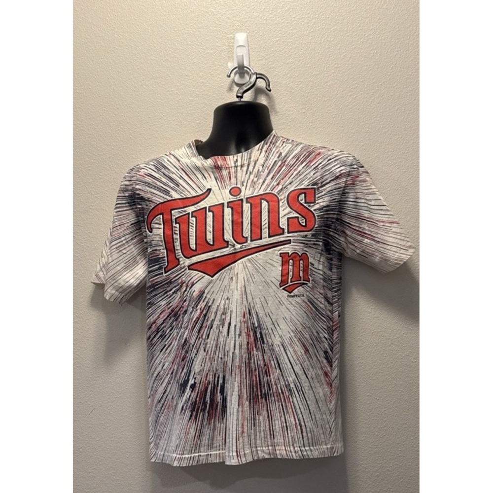 Vintage 1991 Minnesota Twins MLB Single Stitch‎ T-Shirt Size M Stevenson
